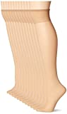 No nonsense Women's Sheer Knee High Value Pack with Comfort Top, Nude - 12 Pair Pack, Regular