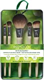 EcoTools Makeup Brush Set for Eyeshadow, Foundation, Blush, and Concealer with Bonus Storage Case, Start the Day Beautifully, Travel Friendly, 5 Piece Set