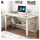 Study Table for Bedroom, White Wooden Desk Home Desktop Computer Desk Bedroom Laptop Study Table Office Desk Workstation 39.4 x 17.7 x 28.3 inches (White)