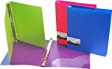 Filexec 3 Ring Binder, 1 Inch Capacity, Opaque, Letter size, Pack of 4, Blue, Hot Pink, Purple, Green (50162-6497)