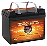 VMAX857 AGM Battery 12 Volt 35AH Marine Deep Cycle HI Performance Battery ideal for boats and 18-35lb minn kota, minnkota, cobra, sevylor and other trolling motor (12V 35AH, GROUP U1)