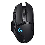 Logitech G502 Lightspeed Wireless Gaming Mouse, Hero 16K Sensor, 16,000 DPI, RGB, Adjustable Weights, 11 Programmable Buttons, Long Battery Life, On-Board Memory, PC/Mac - Black