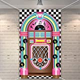 Jukebox Cutout Banner 50's Rock and Roll Banner Backdrop Birthday Party Decoration Baby Shower Birthday Party Supplies