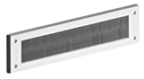 STORMGUARD 06SR0150000W Internal PVC Letter Box Brush Cover-White, Aluminium, External dimentions 335mm x 75mm Aperture 279mm x45mm
