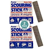 U.S. Pumice Pumie Scouring Stick, Heavy Duty Extra Strong Pumice Cleaning Bar (2 Pack)