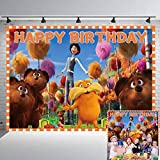 The Lorax Party Supplies Photography Backdrop Birthday Banner Background Photo Booth Props Party Decor 7X5Ft