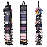 Innvix Yoga Legging Storage Organizer-Space Saving Clothes Closets Roll Holder, Hanging Organizer Storage with 24 Roll Independent Compartments (Black)