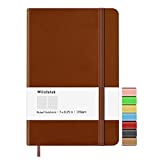 Wiisdatek Lined Journal Notebook, Ruled Notebook for Work, Hardcover Notebook for Office Home School 5"×8.25"(Brown)