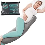 2 in1 Pregnancy Pillows, Chiro Designed Maternity Pillow with 100% Cotton Cover, Pregnancy Body Pillow & Pregnancy Wedge to Support Belly, Knees and Hips - Portable Full Body Pillow for Pregnant Women