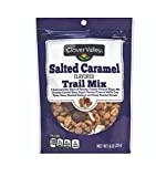 Salted Caramel Snack Mix by Clover Valley Sweet Trail Treats in Resealable Bag- 8 oz- Salty Peanuts, Caramel Drops, Milk Chocolate Bites, White Chocolate Yogurt Waffle Cone Pieces, Honey Roasted Cashews & Almonds