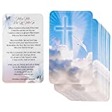 Celebration of Life Prayer Cards for Memorial, Bereavement Poem Funeral Favors (100 Pack)