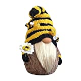 Spring Bumble Bee Gnome,Honey Bee Spring Decorations for Home Farmhouse Kitchen,Bee Day Party Decorations,Scandinavian Tomte Nisse Dwarf Figurines,Plush Collection for Birthday Present /Gifts (A-1PC)