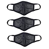 Econo High - 3 PACK - Sports Mesh Mask Cover Sheer Black Single Layer - Made In USA