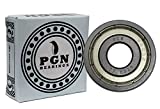 PGN (4 Pack) 6200-ZZ Bearing - Lubricated Chrome Steel Sealed Ball Bearing - 10x30x9mm Bearings with Metal Shield & High RPM Support