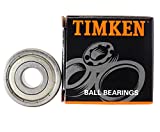 4Pack TIMKEN 6200-ZZ Double Metal Seal Bearings 10x30x9mm, Pre-Lubricated and Stable Performance and Cost Effective, Deep Groove Ball Bearings