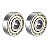 uxcell 6200ZZ Deep Groove Ball Bearings 10mm ID 30mm OD 9mm Thick Chrome Steel Double Shielded 2pcs