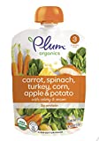 Plum Organics Stage 3, Organic Baby Food, Carrot, Spinach, Turkey, Corn, Apple and Potato, 4 Ounce Pouches (Pack of 12) (Packaging May Vary)
