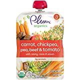 Plum Organics Stage 3, Organic Baby Food, Carrot, Chickpea, Pea, Beef & Tomato, 4 Ounce Pouch (Pack of 6)