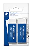 Staedtler Mars Plastic 526 50 BK2D Rubber Phthalate and Latex Free – Pack of 2 On Blister Card, White