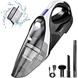 Handheld-Vacuum Cordless-Cleaner Rechargeable Lightweight-Portable Hand-Vac - 9000Pa High Power, Mini Battery Vacuum, Hand Vacuums with LED Light, Filter, Attachments, for Pet Hair, Home/Car/Office