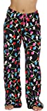 6339-10122-M Just Love Women's Plush Pajama Pants - Petite to Plus Size Pajamas,Black - Light Up,Medium