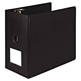 Samsill Heavyweight Reference Ring Binder, 3 Ring Binder with Label Holder for Home or Office, 6 Inch Locking D-Rings - Holds 1225 Sheet, Black