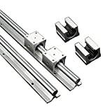 GUWANJI 2PCS Linear Rails SBR12 1000mm Linear Guide Rails with 4PCS SBR12UU Slide Blocks, CNC Rail Kit, Linear Rails and Bearings Kit for Automated Machines and Equipments(SBR12-1000)