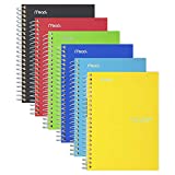 Five Star Small Spiral Notebooks, 1 Subject, College Ruled Paper, 100 Sheets, 7" x 4-3/8", Personal Size, Assorted Colors, 6 Pack (38028)