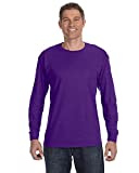 Adult Long-Sleeve Heavyweight Blend T-Shirt (Deep Purple) (Large)