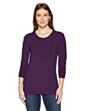 Amazon Essentials Women's Classic-Fit Long-Sleeve Crewneck T-Shirt, Dark Purple, Medium