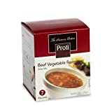 ProtiDiet Beef Vegetable Soup Mix (7 pouches of 0.882 oz, net 6.2 oz) - High Protein Beef Flavored Vegetable Soup