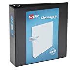 Avery Economy Showcase View 3 Ring Binder, 3" Round Rings, 1 Black Binder (19750)