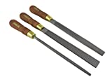 Narex 854252 3 Piece Set Fine Cut Round Rattail, Half Round and Rectangular 200 mm Cabinetmaker Wood Rasp