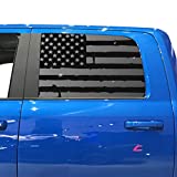 Distressed USA Flag Decals For 2005-2020 Ram 2500 Power Wagon Crew Cab- Rear Door Windows - Custom Design QR3-PW1.A