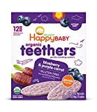 Happy Baby Organics Teether, Blueberry & Purple Carrot, 12 Count (Pack of 6)