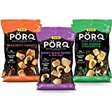 PORQ Artisan Fried Pork Rinds variety pack, BBQ & Zesty Chipotle, Smoky Black Pepper & Sea Salt, and Fine Herbs & Vinaigrette, 6 CT