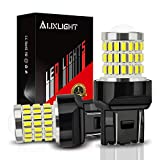 AUXLIGHT 7440 7441 7443 7444 T20 992 W21W LED Bulbs Xenon White, Ultra Bright 57-SMD LED Replacement for Back Up/Reverse Lights, Brake/Tail Lights, Turn Signal/Parking or Running Lights (Pack of 2)
