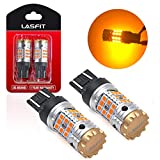 LASFIT 7443 LED Bulb CANBUS Ready 7440 7444 T20 Turn Signal Light Error Free Blinker Anti Hyper Flash, No Load Resistor Need, Upgraded Automotive Replacement Bulb- Amber Only(Pack of 2)