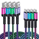 C Charger Cable Fast Charging Phone Android Power Cord 4Pack for Samsung Galaxy Note 21/20 Ultra, S21+/S20 Plus/S21Ultra,S20 FE/S10 Plus/S9 A11/A21/A51/A71, iPad Pro 12.9/11,Google Pixel 5 4A XL