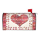 Kawani Valentine's Day Mailbox Covers Magnetic Standard Size Valentines Love Heart Decor Mail Wraps Cover Letter Post Box 21" L x 18" W for Home Garden Yard Outdoor