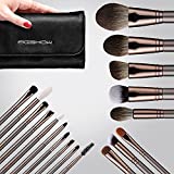 Professional Makeup Brush Set,Eigshow Makeup Brushes Perfect for Foundation Face Powder Blending Blush Bronzer Eyeliner Eye Shadow Brows with Case(PRO 18pcs Coffee)