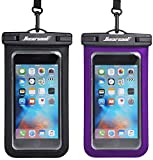 Hiearcool Universal Waterproof Case, Waterproof Phone Pouch Compatible for iPhone 14 13 12 11 Pro Max XS Plus Samsung Galaxy S22 Cellphone Up to 8.3", IPX8 Cellphone Dry Bag for Vacation-2 Pack