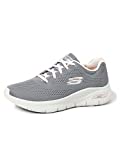 Skechers Women's Arch FIT Sneaker, Grey/Pink, 8 M US