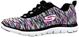 Skechers Women's Flex Appeal 2.0 Black/Multi Sneaker 10 W US