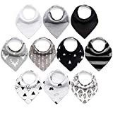 10-Pack Baby Bandana Bibs Upsimples Baby Boys Bibs for Drooling and Teething, Super Absorbent Bibs Baby Shower Gift - Dawn Set