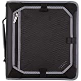 Five Star 2 Inch Zipper Binder, 3 Ring Binder, Expansion Panel, Durable, Black/Gray (29052IT8)