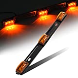 Partsam Amber 12V LED Tow Truck Light Bars, LED Identification Bar Lights Marker Lights, 14.17" Amber ID Bar Marker Lights, Truck Trailer Identification Light Bar for Trailers Over 80" Wide