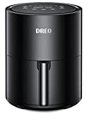 Dreo Air Fryer - 100℉ to 450℉, 4 Quart Hot Oven Cooker with 50 Recipes, 9 Cooking Functions on Easy Touch Screen, Preheat, Shake Reminder, 9-in-1 Digital Airfryer, Black, 4L (DR-KAF002)