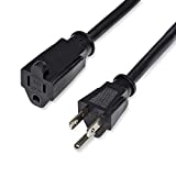 StarTech.com 10 Ft Power Cord with 125 Volts at 13 Amps - 16 AWG Power Extension Cable Cord - NEMA 5-15R to NEMA 5-15P (PAC10110)