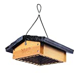 Nature's Way Bird Products CWF2 Cedar Suet Upside-Down Bird Feeder, Black